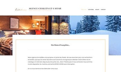 Site de vente et location de chalets de luxe développé avec le CDM WordPress